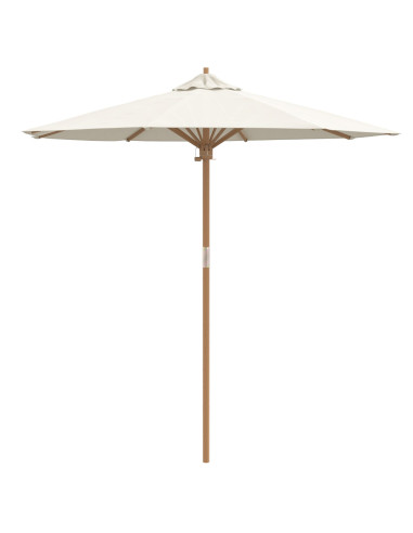 Ombrello da giardino Bianco Crema Ø 270 x 260 cm Bambù