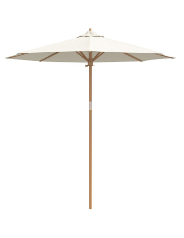 Ombrello da giardino Bianco Crema Ø 270 x 260 cm Bambù