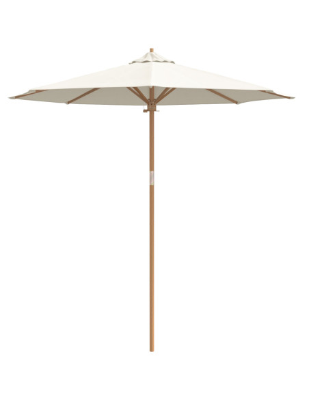 Parasole da Giardino  Bianco Panna 240x260 cm in Bambù