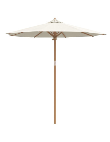 Ombrello da giardino Bianco Crema Ø 270 x 260 cm Bambù