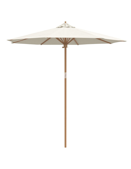 Parasole da Giardino  Bianco Panna 240x260 cm in Bambù