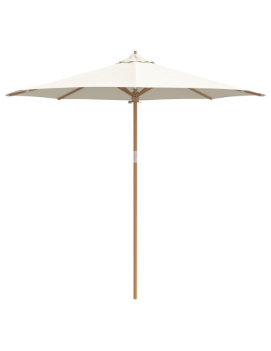 Ombrello da giardino Bianco Crema Ø 270 x 260 cm Bambù