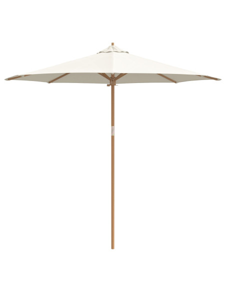 Ombrello da giardino Bianco Crema Ø 270 x 260 cm Bambù