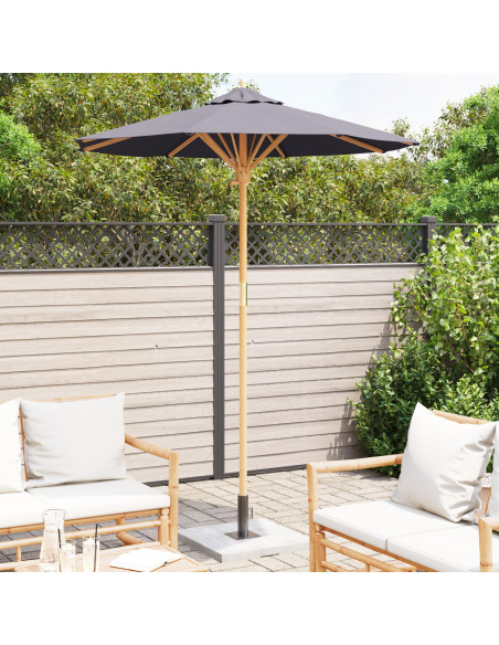 Ombrello da giardino Grigio scuro Ø 270 x 260 cm Bambù