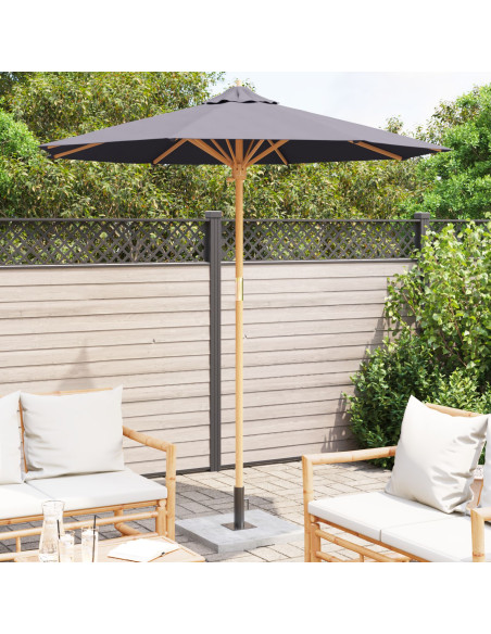 Ombrello da giardino Grigio scuro Ø 270 x 260 cm Bambù
