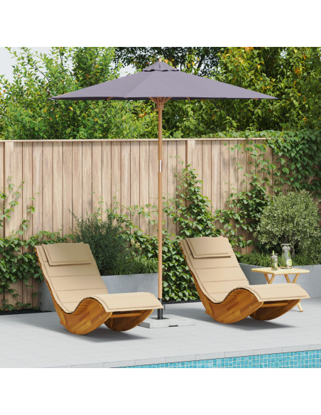 Parasol da giardino  Grigio scuro 240x260 cm in Bamboo