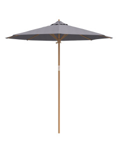 Ombrello da giardino Grigio scuro Ø 270 x 260 cm Bambù 2