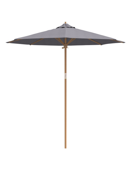 Ombrello da giardino Grigio scuro Ø 270 x 260 cm Bambù