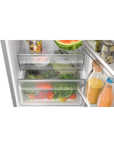 Bosch Serie 4 KGN392I1F , Frigorifero combinato da libera installazione, 203 x 60 cm, Acciaio spazzolato anti-impronta Classe A