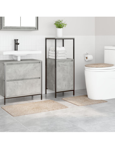 Set di tappetini antiscivolo per il bagno 3 pcs Crema PP