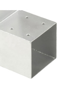 Connettore per Pali a Forma di L in Metallo Zincato 101x101 mm