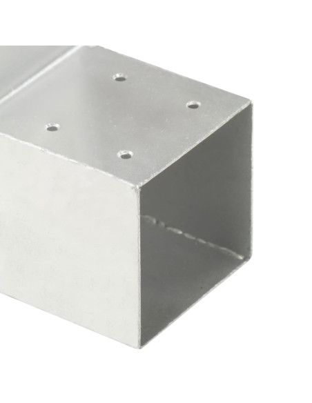 Connettore per Pali a Forma di L in Metallo Zincato 101x101 mm