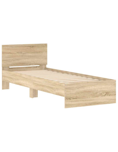 Giroletto con Testiera Rovere Sonoma 90x200cm Legno Multistrato