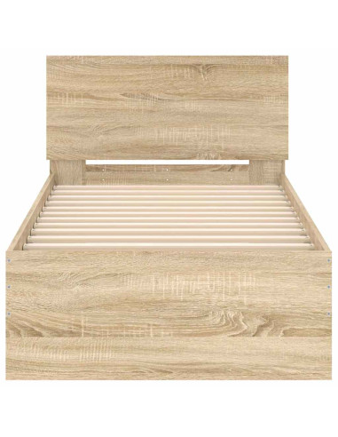 Giroletto con Testiera Rovere Sonoma 90x200cm Legno Multistrato