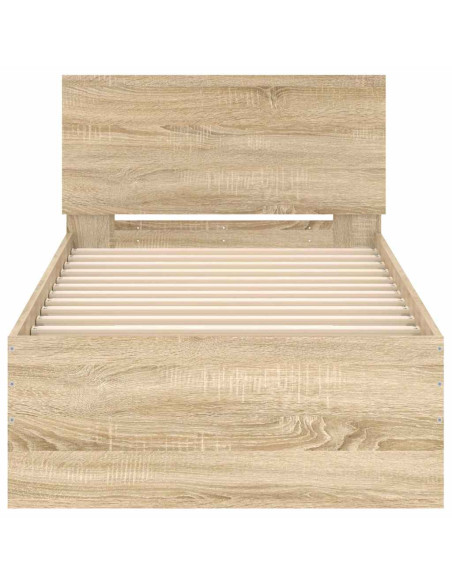 Giroletto con Testiera Rovere Sonoma 90x200cm Legno Multistrato