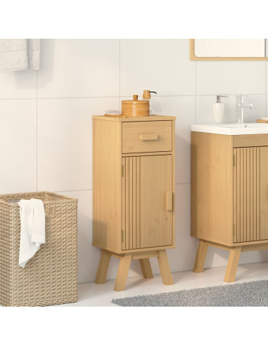 Cabinet da bagno  35x30x90 cm in legno massello di pino