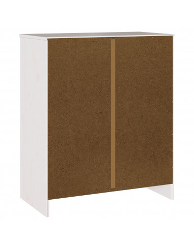 Cassettiera  ""DRAMMEN"" Bianca 76,5x40x91 cm Legno Massello Pino