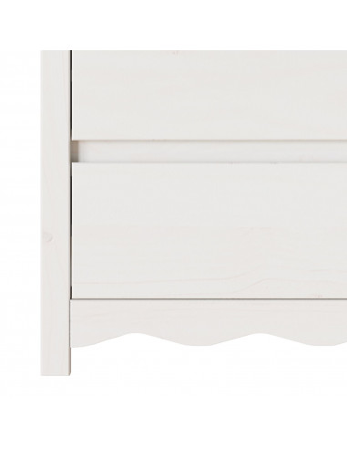 Cassettiera ""DRAMMEN"" Bianca 111x43x73,5 cm Legno Massello Pino
