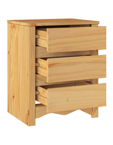Comodino  ""DRAMMEN"" 45x35x56 cm in Legno Massello di Pino