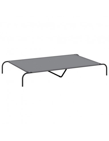 Cuccia per Cani Rialzata Grigia 150x90x20cm Tela Oxford/Acciaio