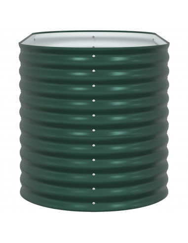 Letto da Giardino Rialzato Verde 160x80x81 cm in Acciaio Galvanizzato