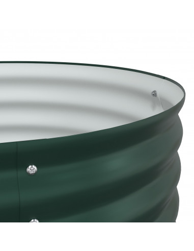Letto da Giardino Rialzato Verde 240x80x81 cm in Acciaio Zincato