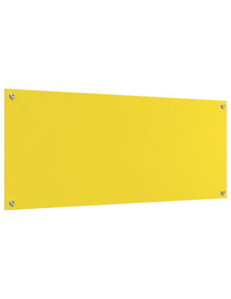 Schienale Cucina Giallo 120x50x0,6 cm in Vetro Temperato