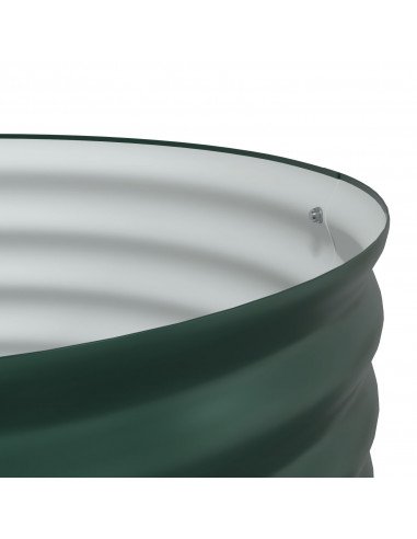 Letto da Giardino Rialzato Verde 80x80x44 cm in Acciaio Zincato