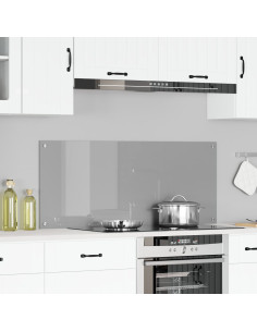 Schienale da cucina Grigio chiaro 120 x 50 cm vetro temperato 2