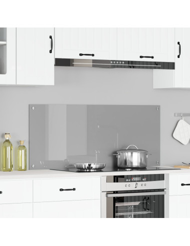 Schienale da cucina Grigio chiaro 120 x 50 cm vetro temperato