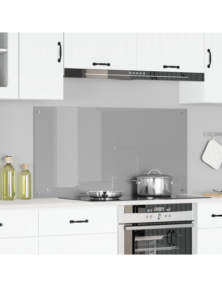Schienale cucina  Grigio chiaro 120x60x0,6 cm in vetro temperato