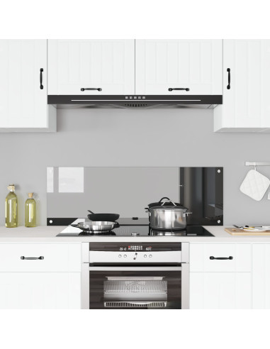 Rivestimento da Cucina Grigio scuro 120 x 40 cm vetro temperato