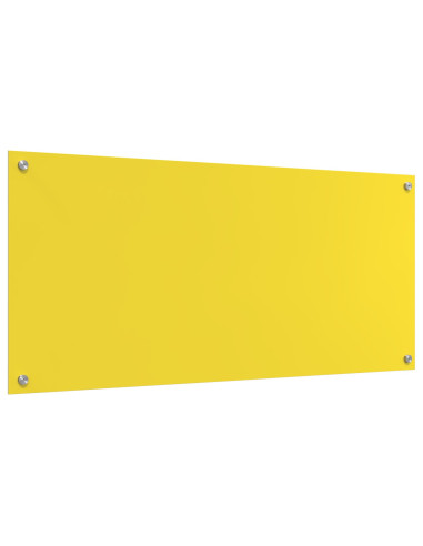 Rivestimento da Cucina Giallo 110 x 50 cm vetro temperato