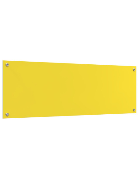 Schienale da cucina  Giallo 120x40x0,6 cm in vetro temperato