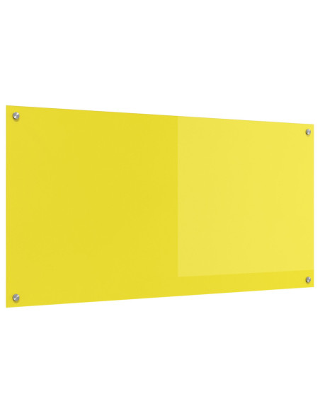 Schienale da Cucina  Giallo 120x60x0,6 cm in Vetro Temperato
