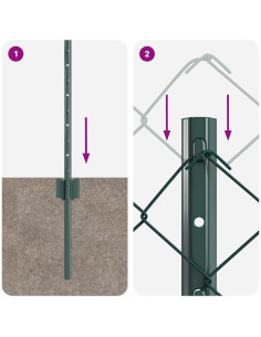 Recinzione con Posto Verde 0,6 x 25 m Acciaio e PVC