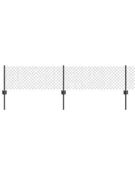 Recinzione a Maglie  con 10 Post U Grigi 0.4x10 m in Acciaio