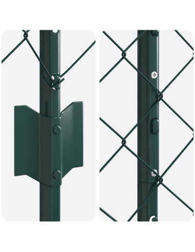 Recinzione con Posto Verde 1,2 x 25 m Acciaio e PVC