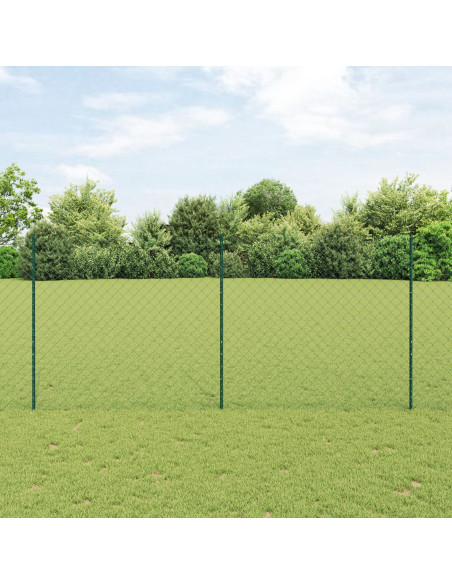 Recinzione con Posto Verde 1,4 x 25 m Acciaio e PVC