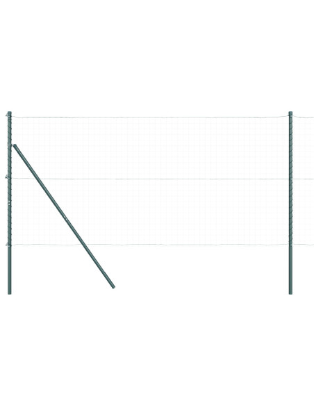 Palo della recinzione 7 pcs Verde Acciaio