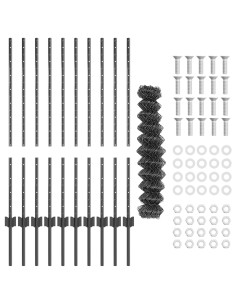 Recinzione con Posto Grigio 1 x 10 m Acciaio e PVC 2