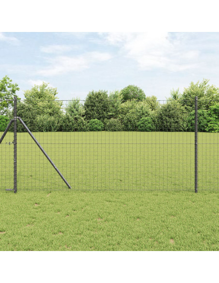 Set di pali da recinzione  Set di 7 Grigio Metallo