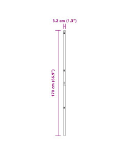 Palo della recinzione 7 pcs Grigio Acciaio 2