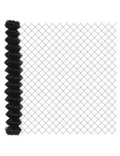 Recinzione con Posto Grigio 1,6 x 10 m Acciaio e PVC 2