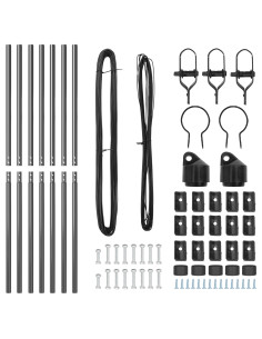 Palo della recinzione 7 pcs Grigio Acciaio 2