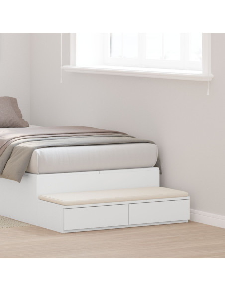 Cassetti per Letto Bianco 80x36,5x16,5 cm in Legno Composito