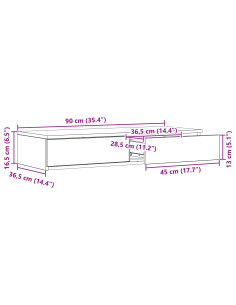 Cassetti per letto Bianco 90 x 36,5 x 16,5 cm Legno multistrato