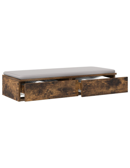 Cassetti  in rovere affumicato 90x36,5x16,5 cm in legno ingegnerizzato