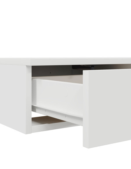 Comodini  Bianco MDF 140 x 36,5 x 16,5 cm Comodino Rettangolare