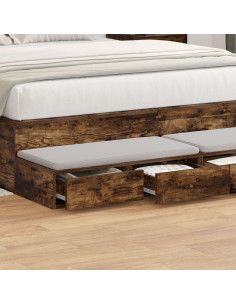 Cassetti per letto Rovere fumé 150 x 36,5 x 16,5 cm